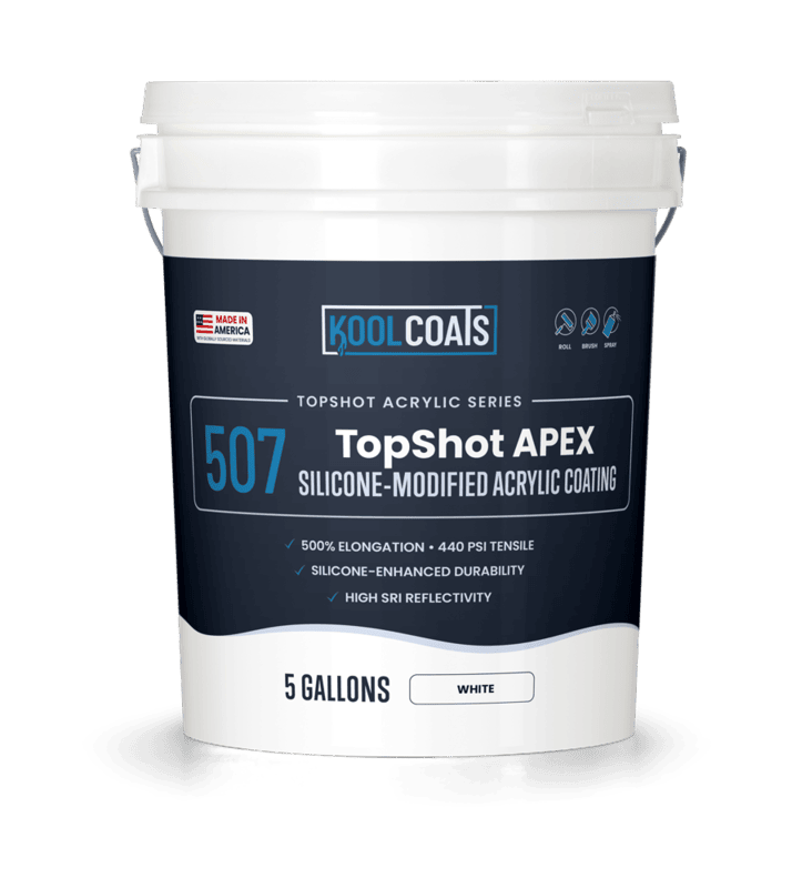 TS-507 TopShot APEX Silicone-Modified Acrylic Roof Coating